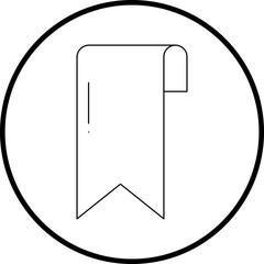 Bookmark single vector illustration icon