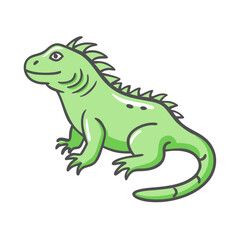 iguana icon, iguana vector illustration-simple illustration of iguana, perfect for iguana logos and icons