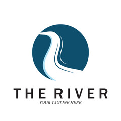 River logo icon vector illustration template design