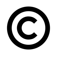 copyright  vector flat icon