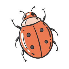 ladybug icon, ladybug vector illustration-simple illustration of ladybug, perfect for ladybug logos and icons