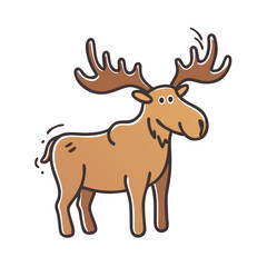 moose icon, moose vector illustration-simple illustration of moose, perfect for moose logos and icons