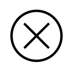 Fototapeta premium cross circle vector flat icon