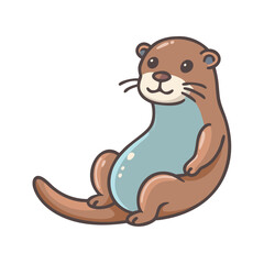 otter icon, otter vector illustration-simple illustration of otter, perfect for otter logos and icons