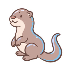 otter icon, otter vector illustration-simple illustration of otter, perfect for otter logos and icons