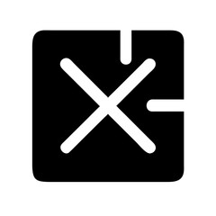 cross free interface icon glyph  vector flat icon