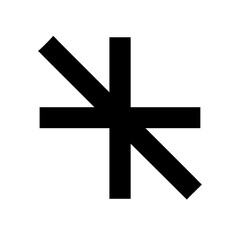 Obraz premium cross glyph vector flat icon