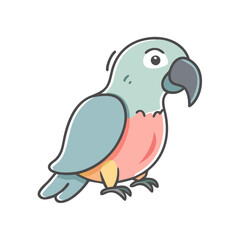 parrot icon, parrot vector illustration-simple illustration of parrot, perfect for parrot logos and icons