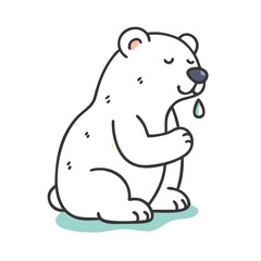 polar bear icon, polar bear vector illustration-simple illustration of polar bear, perfect for polar bear logos and icons