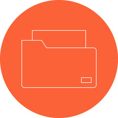 Folders single vector illustration icon