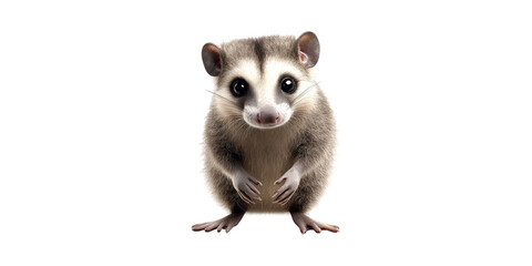 Naklejka premium Cute Cartoon Mouse Character With Big Eyes. Adorable And Playful Animal Illustration Isolated On Transparent Background