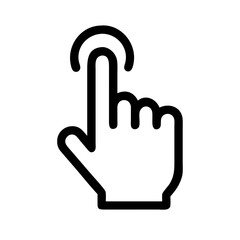 cursor finger  vector flat icon