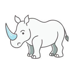 rhino icon, rhino vector illustration-simple illustration of rhino, perfect for rhino logos and icons