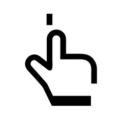 Obraz premium cursor finger glyph vector flat icon