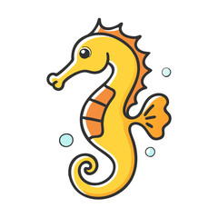 seahorse icon, seahorse vector illustration-simple illustration of seahorse, perfect for seahorse logos and icons