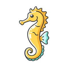 seahorse icon, seahorse vector illustration-simple illustration of seahorse, perfect for seahorse logos and icons
