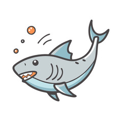 shark icon, shark vector illustration-simple illustration of shark, perfect for shark logos and icons