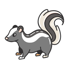 skunk icon, skunk vector illustration-simple illustration of skunk, perfect for skunk logos and icons
