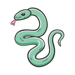 Fototapeta premium snake icon, snake vector illustration-simple illustration of snake, perfect for snake logos and icons