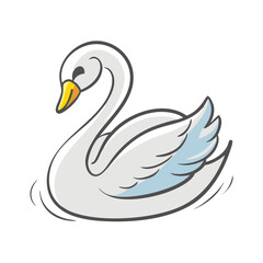 swan icon, swan vector illustration-simple illustration of swan, perfect for swan logos and icons