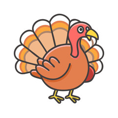 turkey icon, turkey vector illustration-simple illustration of turkey, perfect for turkey logos and icons