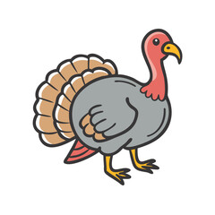 turkey icon, turkey vector illustration-simple illustration of turkey, perfect for turkey logos and icons