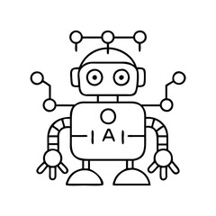 A Cute Cartoon Robot with AI Technology  Features and Connections