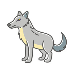 wolf icon, wolf vector illustration-simple illustration of wolf, perfect for wolf logos and icons