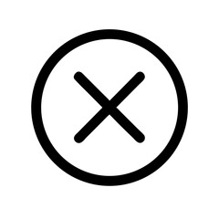 Fototapeta premium delete glyph vector flat icon