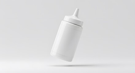 White Condiment Bottle Mockup: Clean Design for Branding and Packaging
