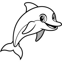 dolphin isolated on white background