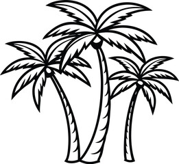 Obraz premium palm tree silhouette vector Designs 6