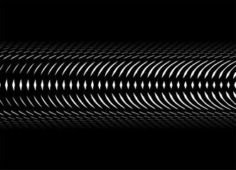 Black and white vector background with dynamic pattern with white lines. For eSports, game interfaces, posters. Technical, digital sports graphics.   Vector pattern.