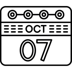 October 7 Icon