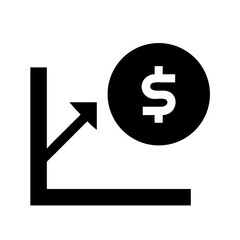 earnings glyph  vector flat icon