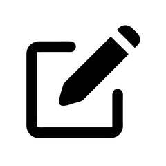 edit glyph  vector flat icon