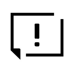 exclamation  vector flat icon
