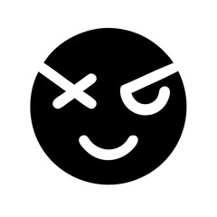 eye crossed  vector flat icon