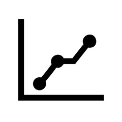 file chart line glyph  vector flat icon