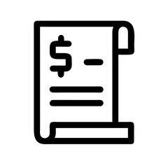 file invoice  vector flat icon