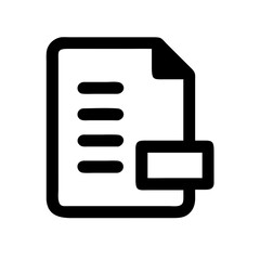Fototapeta premium file invoice glyph vector flat icon