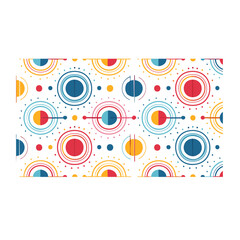 Fototapeta premium Seamless Abstract Geometric Pattern with Bold Colors 1