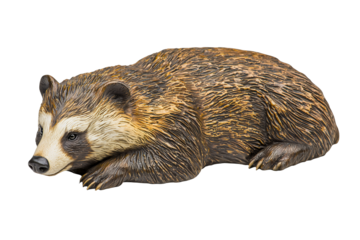 a statue of a bear on a transparent background, PNG image, PNG file, Generative art.