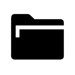 Obraz premium folder glyph vector flat icon