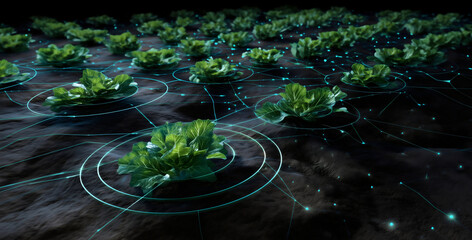Agriculture Farming Horticulture Cultivation Growth Lettuce Leaf Vegetable Crop Produce Yield