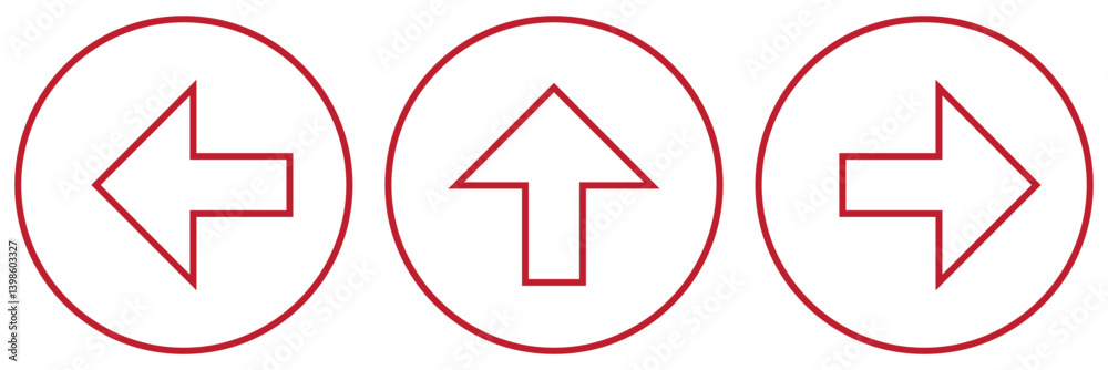 Canvas Prints set of one way only or this way only blue sign round floor marking adhesive sticker icon with direct