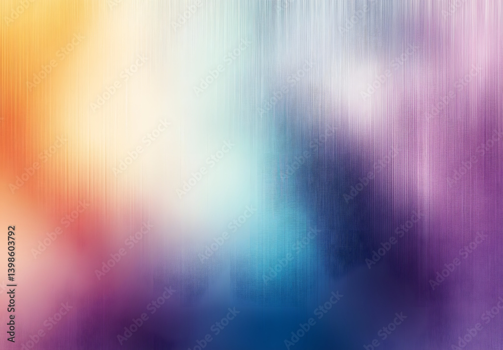 Wall mural abstract blurred grainy gradient background texture. digital grain dust soft noise ribbed glass flut