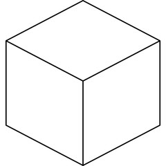 Cube single vector illustration icon