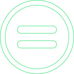 Equal to Symbol single vector illustration icon