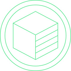 Stereometry single vector illustration icon